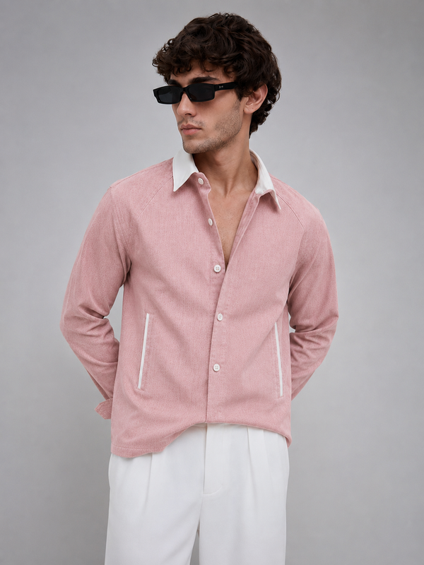 pink linen shaket