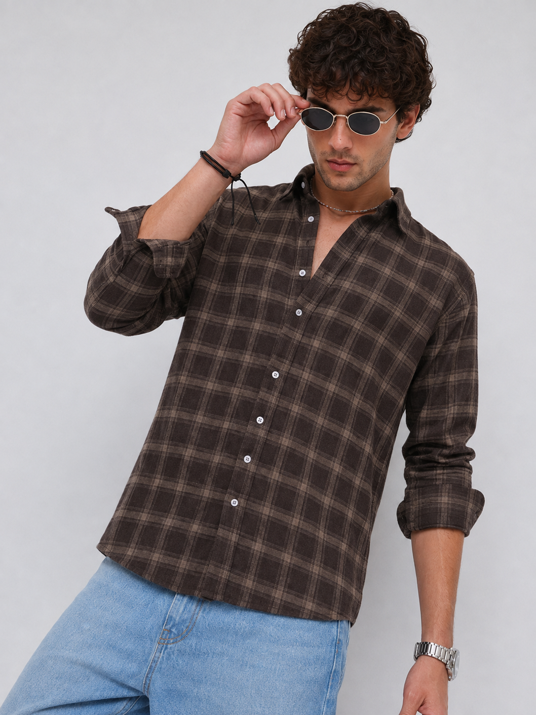 Brown Checks Shirt