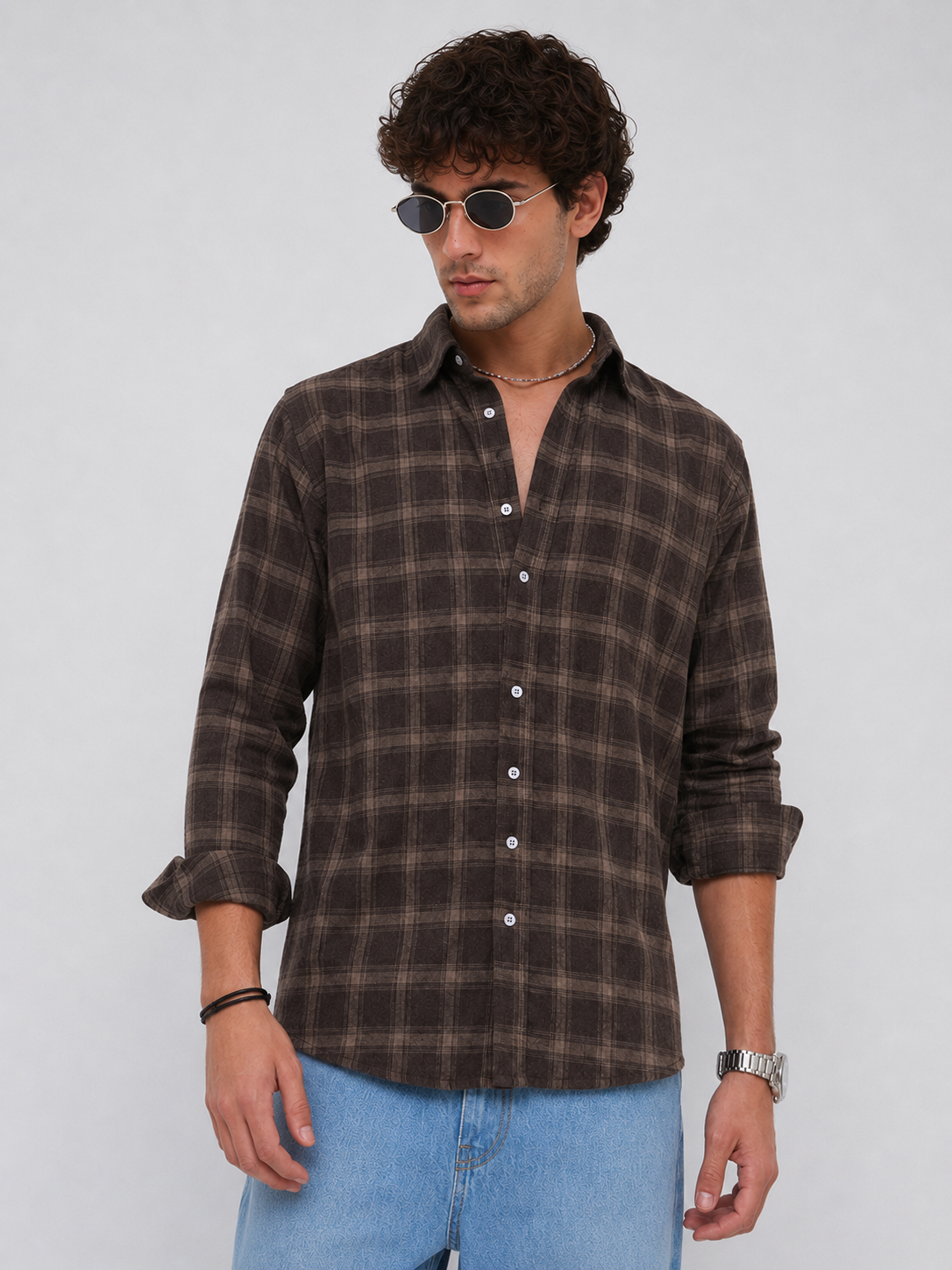 Brown Checks Shirt