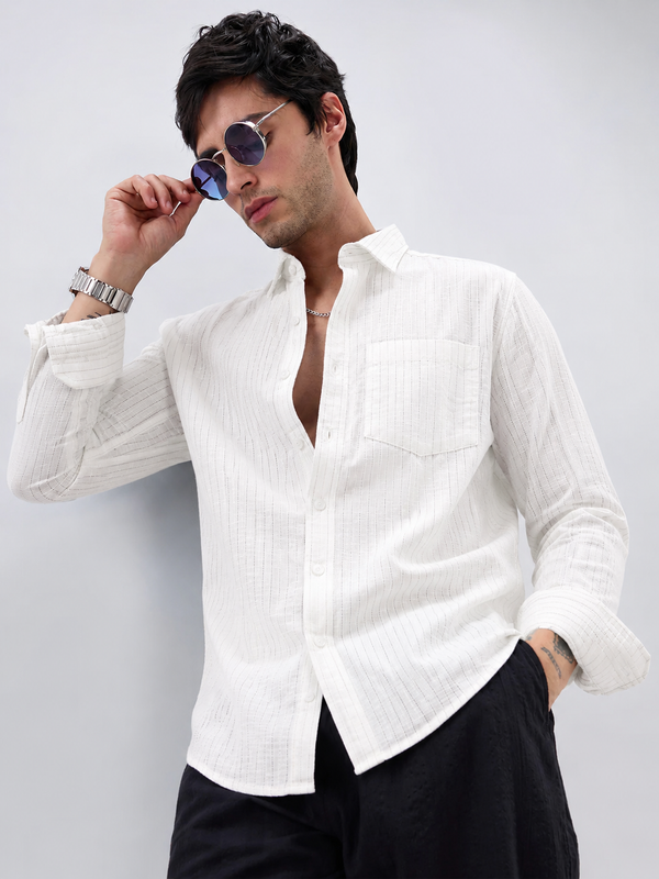 Light Black Line stripe Shirt
