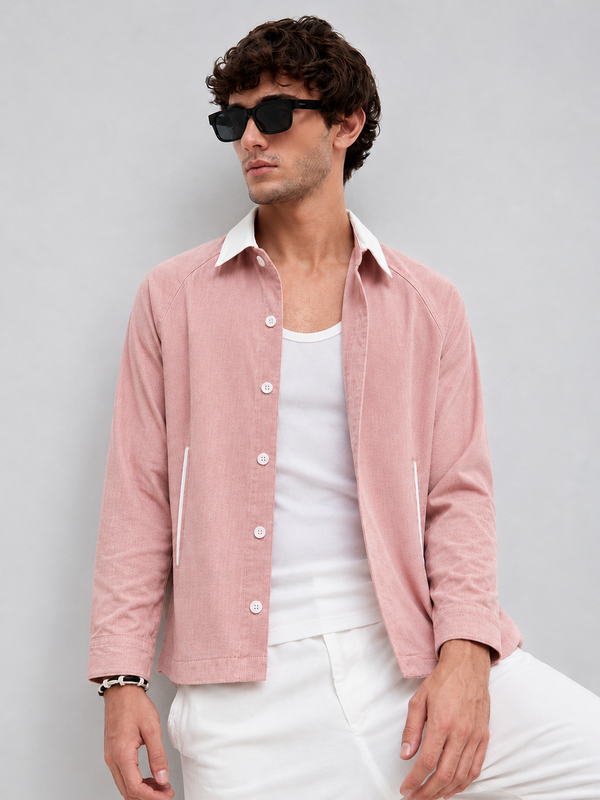 pink linen shaket