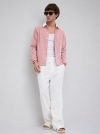 pink linen shaket