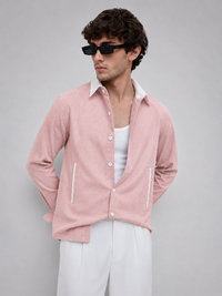 pink linen shaket