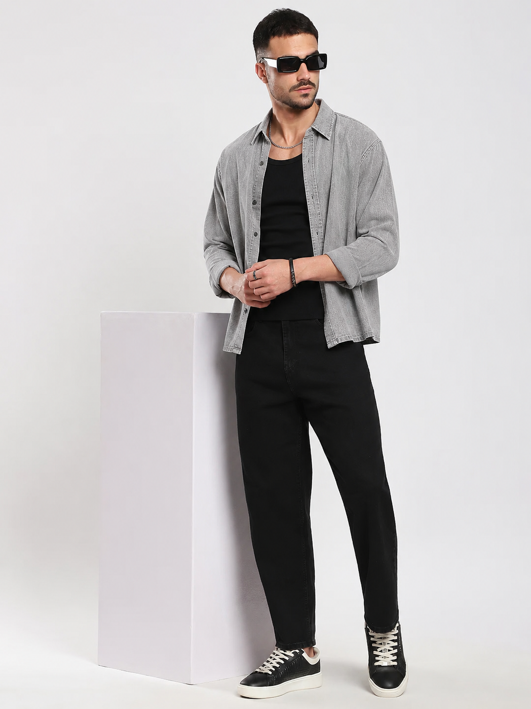 Grey Denim Shirt